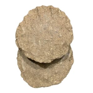 Cow dung cake with samagri mixed